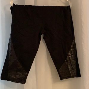 Fablethics Black Crop Pant Work Out Leggings